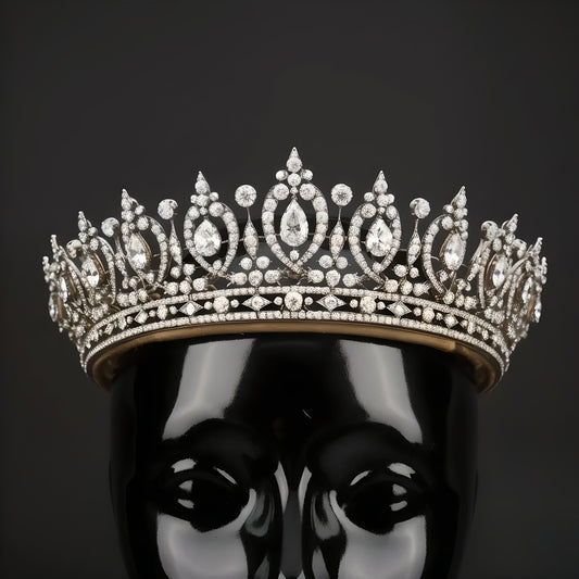 Imperial Teardrop Diamond Bridal Tiara | High-Jewelry Wedding Crown