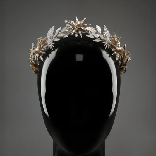 Celestial Star & Pearl Bridal Headpiece