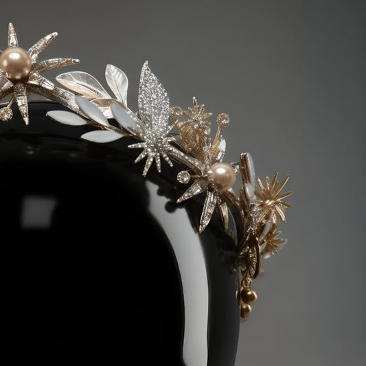 Celestial Star & Pearl Bridal Headpiece