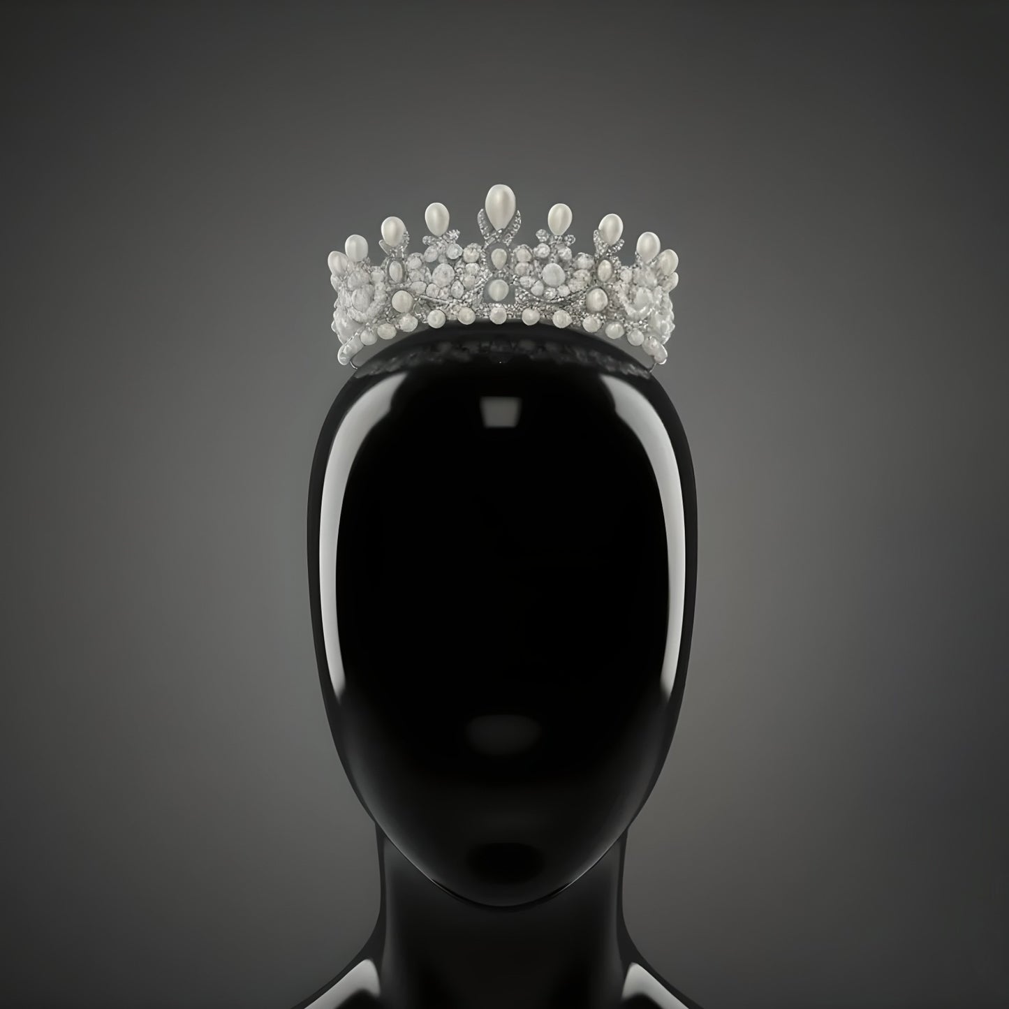 Regal Pearl & Diamond-Cut Crystal Wedding Tiara